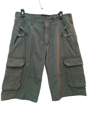 Men’s Royal Premium Cargo Shorts Size 30 Olive Green Utility Cotton Y2K Street